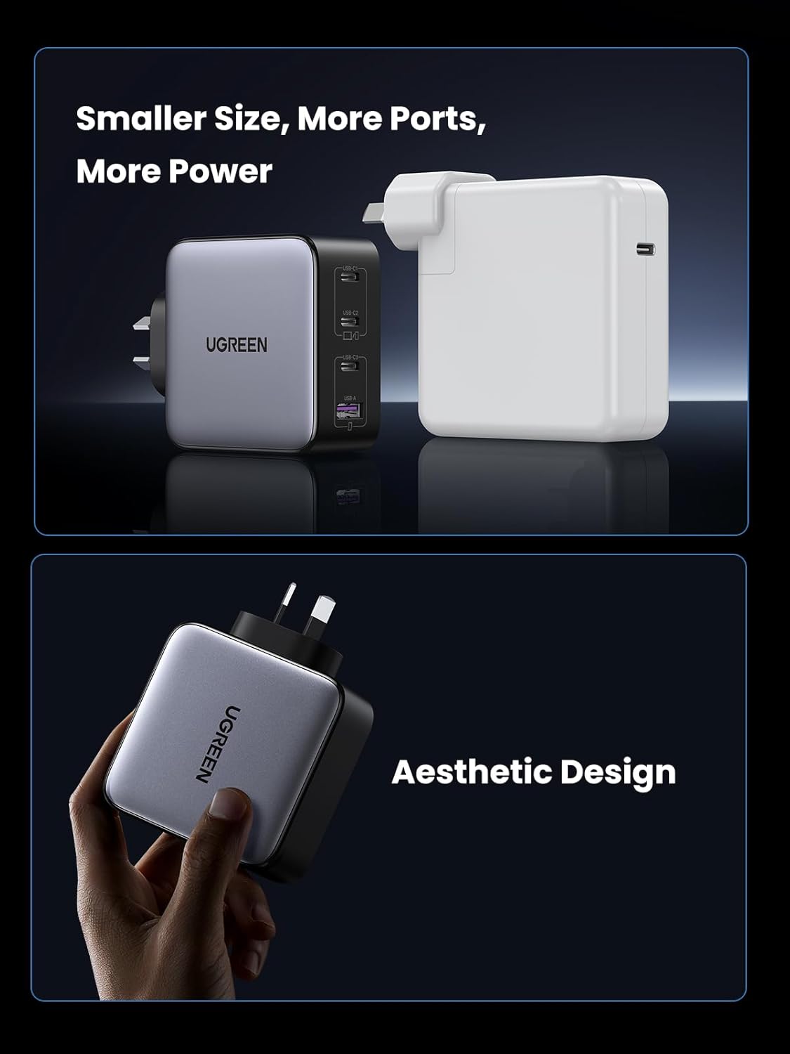 100W USB C Charger, Nexode 4 Ports GaN II Fast Charger Block