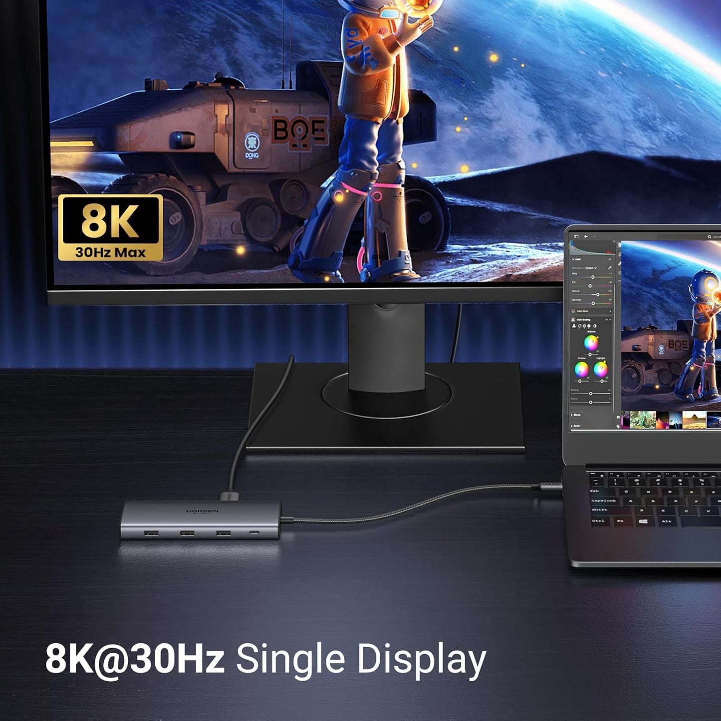 Revodok Pro 210 Laptop Docking Station 10 in 1 USB C Dock Dual HDMI 4K@60Hz