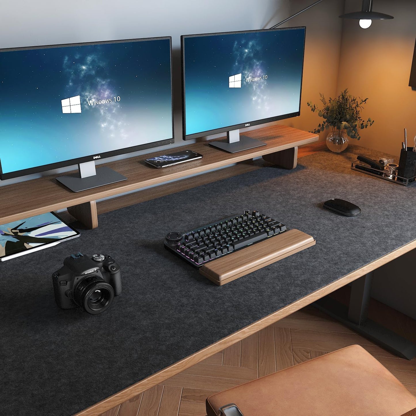 DAWNTREES Full Desk Mat,Felt Desk Pad, Large Mouse Pad Mat 120*60 cm