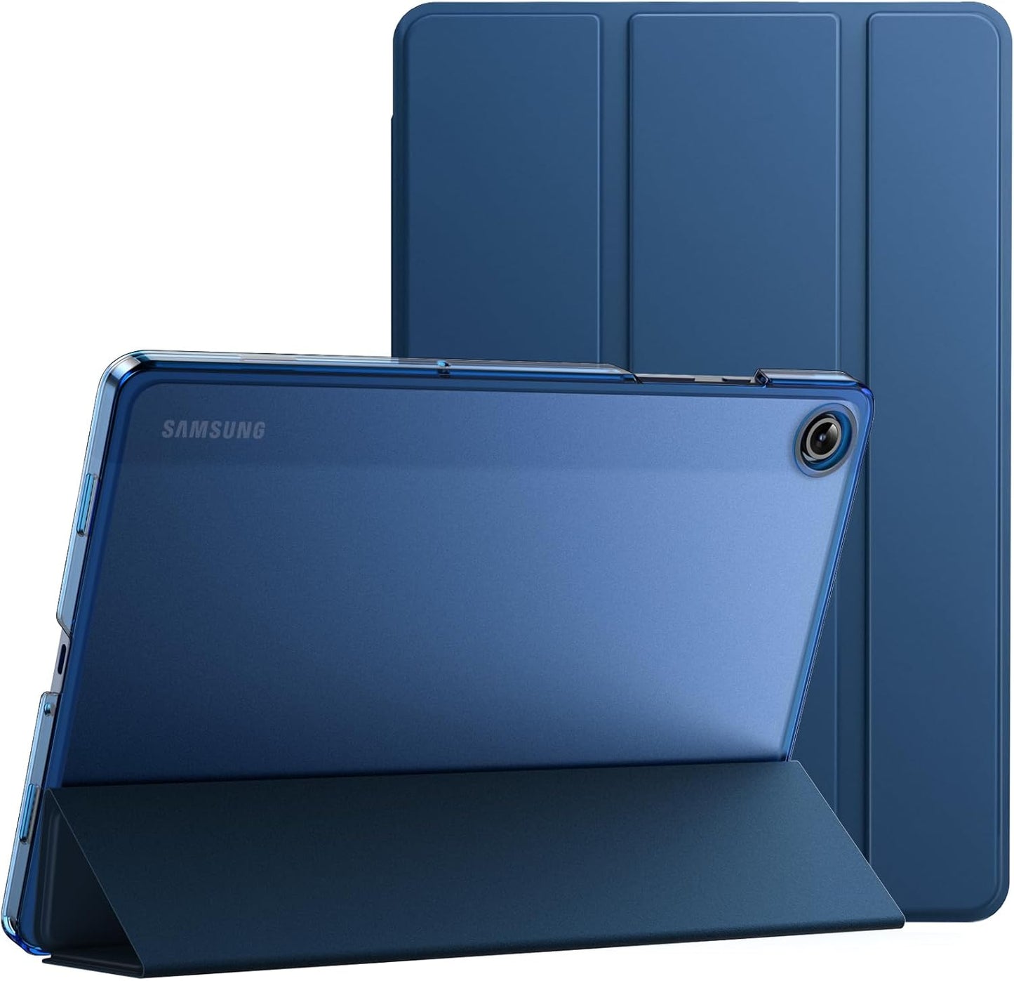 JETech Case for Samsung Galaxy Tab A9+ / A9 Plus 11-Inch 2023, Slim Translucent Back Tri-Fold Folio Stand Protective Tablet Cover, Auto Wake/Sleep (Navy)
