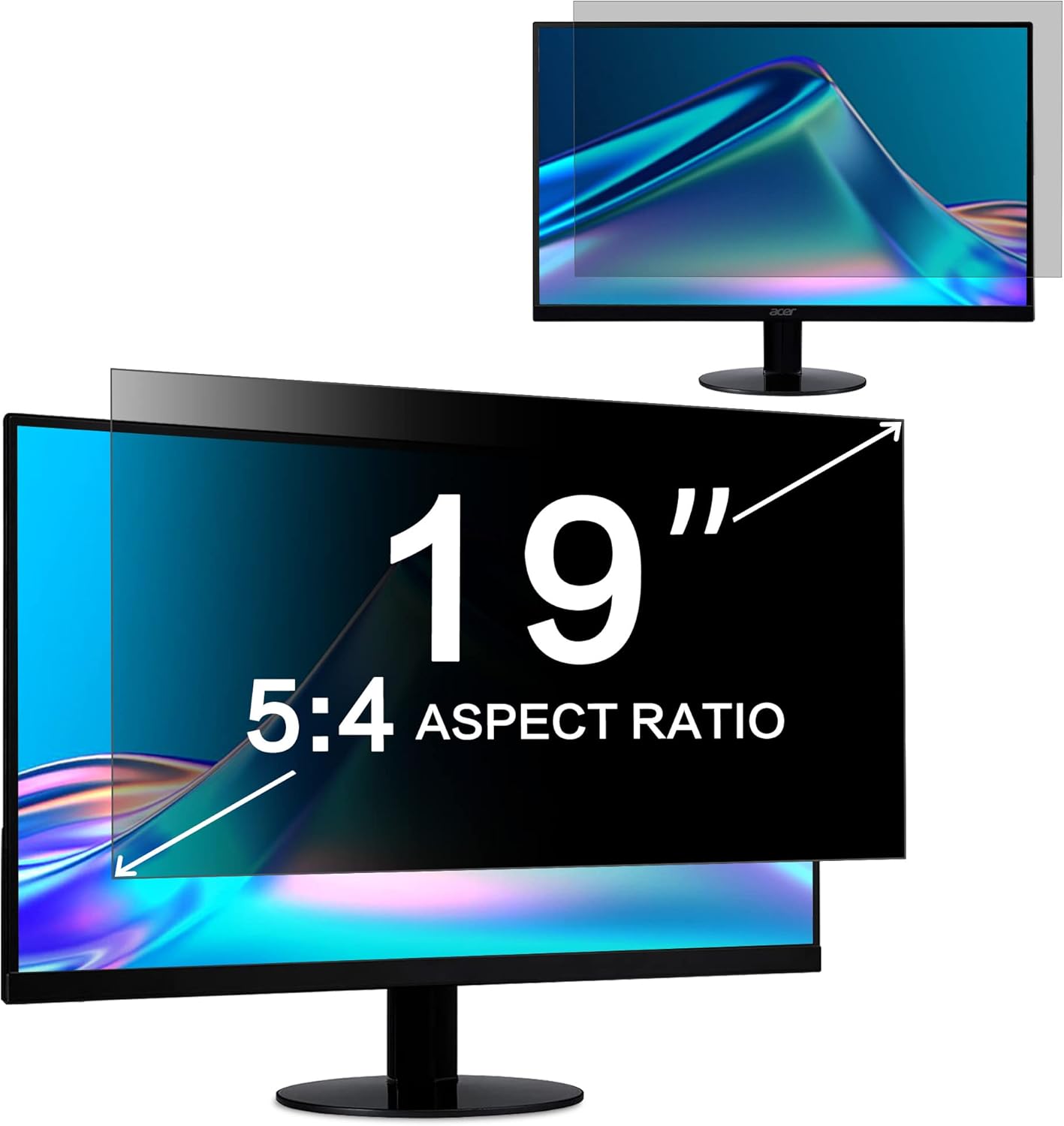 24 Inch Computer Privacy Screen Filter for 16:9 Widescreen Computer Monitor 20.9"x11.8" - Computer Screen Privacy Shield and Anti Blue Light Anti Glare Screen Protector