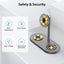KU XIU X23 PRO 3 in 1 Magnetic Wireless Charger Stand for iPhone, AirPods, Apple Watch, Wireless Charging Station for iPhone 16/15/14/13/12, Apple Watch 9/Ultra/8/7/SE, AirPods 4/3/2/Pro - Wood Grain