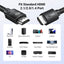 UGREEN HDMI 2.1 Cable 5M 10K 8K@60Hz Certified Ultra High Speed HDMI Cord Braided 48Gbps 4K@240Hz Support Dynamic HDR eARC Dolby Atmos HDCP Compatible with PS5 PS4 Xbox Roku TV HDTV Blu-ray Projector