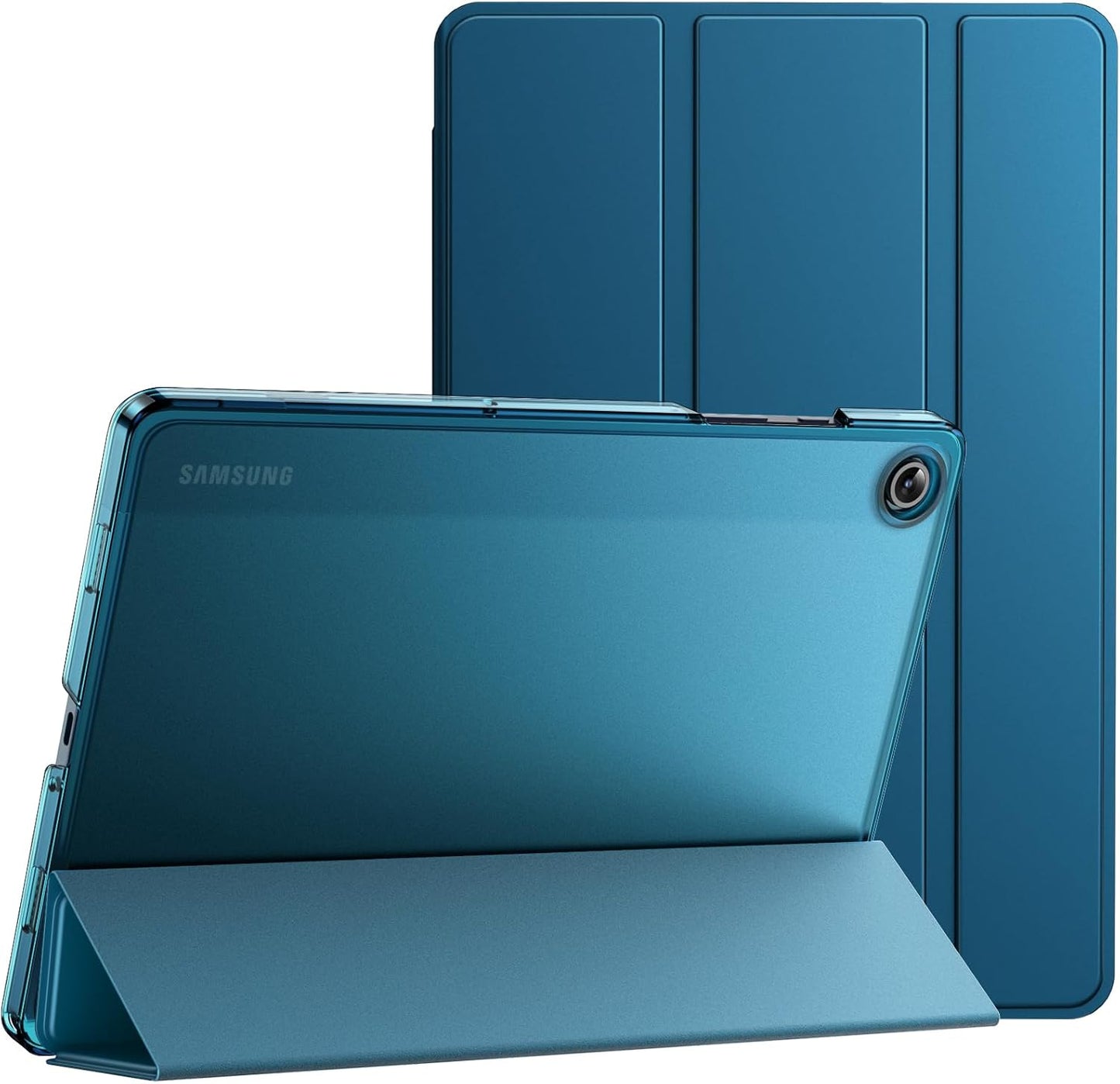 JETech Case for Samsung Galaxy Tab A9+ / A9 Plus 11-Inch 2023, Slim Translucent Back Tri-Fold Folio Stand Protective Tablet Cover, Auto Wake/Sleep (Navy)