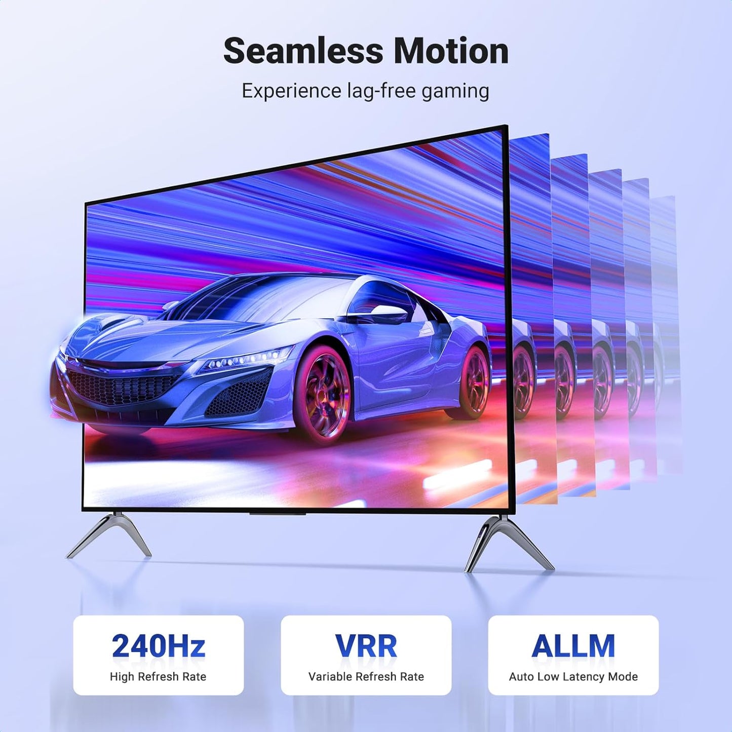UGREEN HDMI 2.1 Cable 5M 10K 8K@60Hz Certified Ultra High Speed HDMI Cord Braided 48Gbps 4K@240Hz Support Dynamic HDR eARC Dolby Atmos HDCP Compatible with PS5 PS4 Xbox Roku TV HDTV Blu-ray Projector