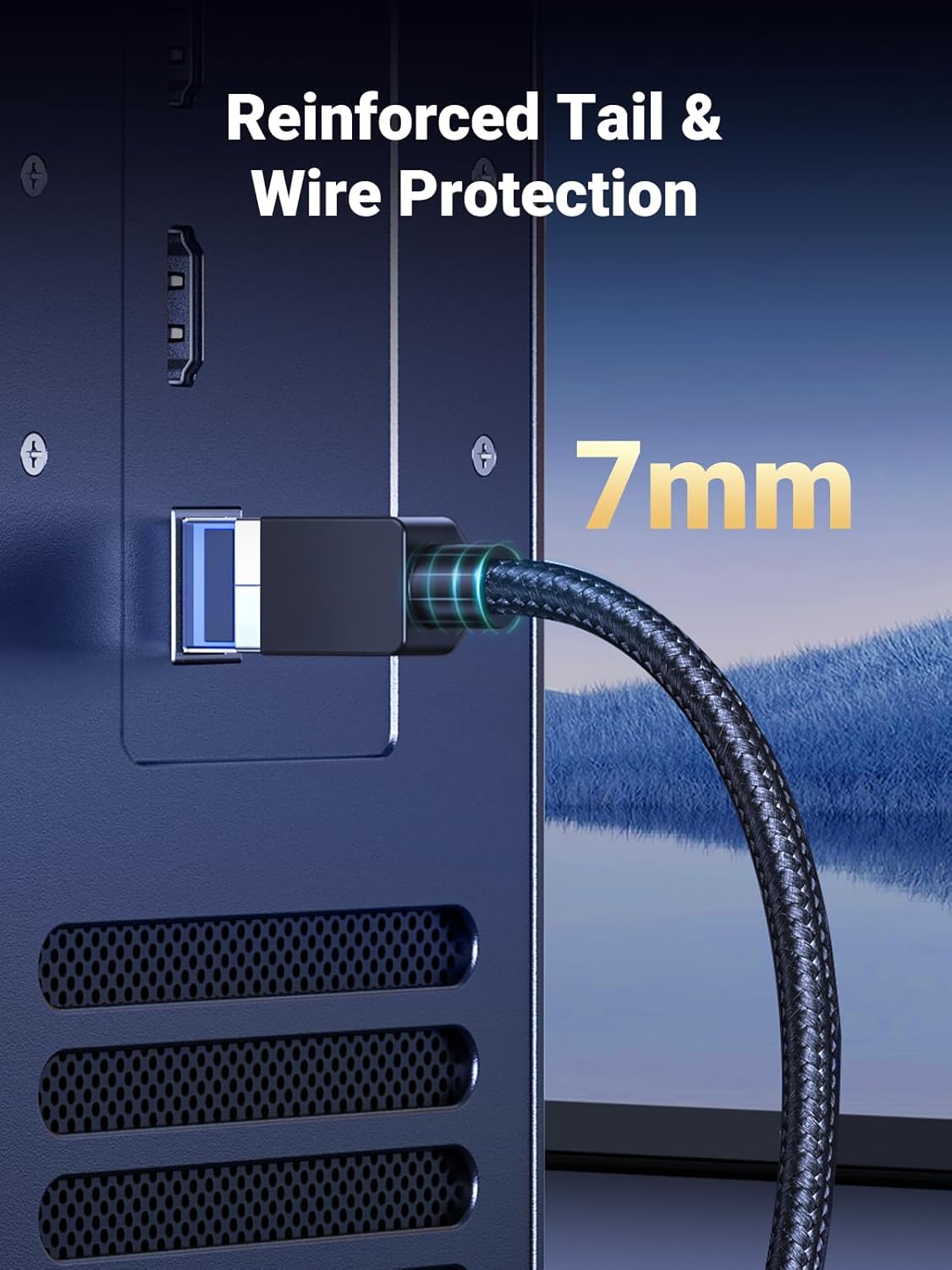 UGREEN CAT 8 Ethernet Cable High Speed 40Gbps 2000MHz Network Cord Braided RJ45 LAN Gigabit Network F/FTP POE Cables 2 Meters