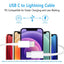 USB C to Lightning Cable 3Pack 1,8meters [Apple MFi Certified] iPhone Fast Charger Cable USB-C Power Delivery Charging Cord