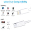 USB C to Lightning Cable 3Pack 1,8meters [Apple MFi Certified] iPhone Fast Charger Cable USB-C Power Delivery Charging Cord